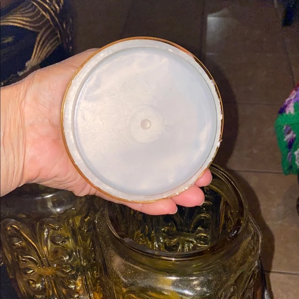 Vintage Amber Glass Canister Set 9”